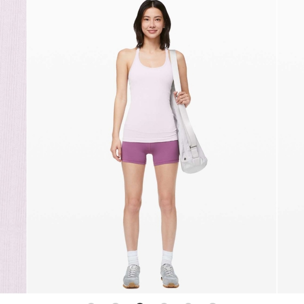 Lululemon Ebb To Street Light Pink Racerback Tank Top Size 10 Storm Mauve